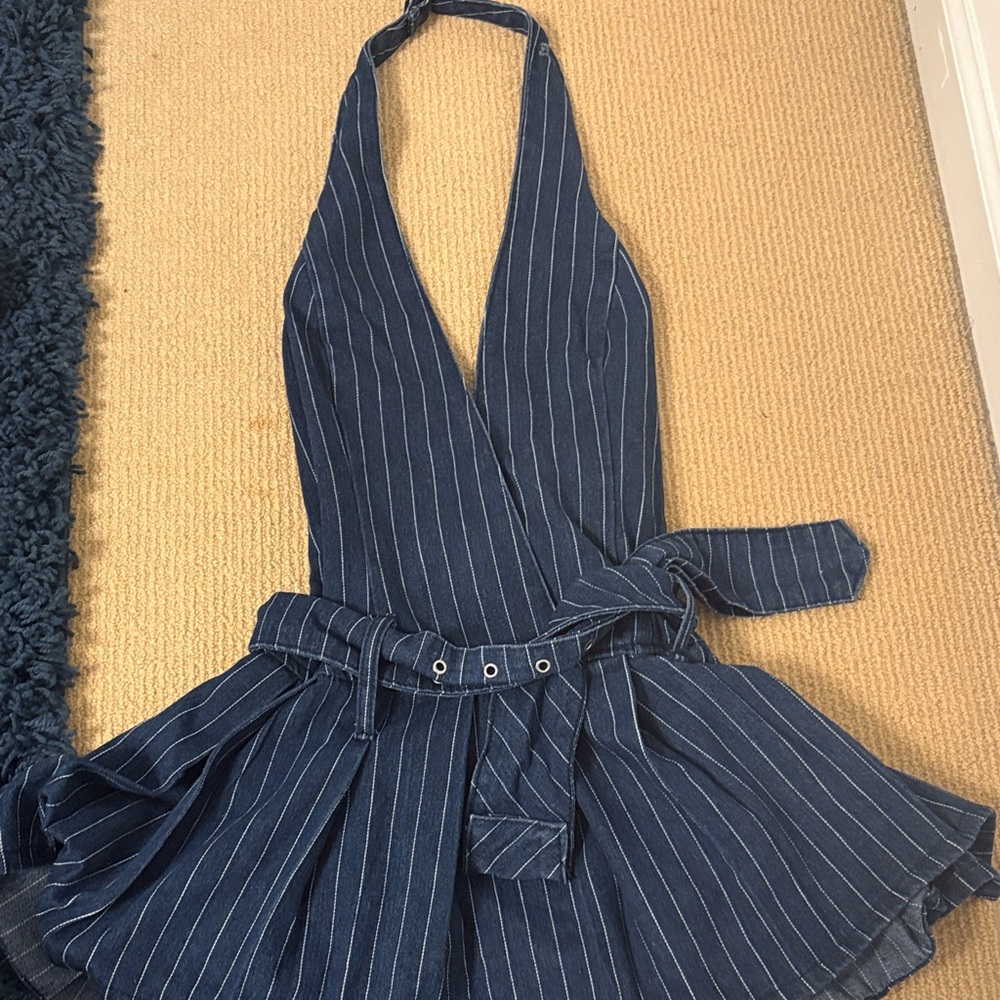 Edikted Striped Halter dress